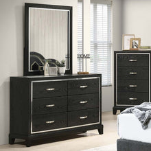 Load image into Gallery viewer, 1 Piece Dresser With Tapered Legs Furniture - Black