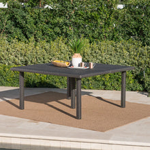 Load image into Gallery viewer, Outdoor Square Rattan Wicker Dining Table - Gray