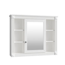Load image into Gallery viewer, Wall Mounted Bathroom Storage Cabinet With Mirror, Cabinet With 6 Open Shelves And Adjustable Interior