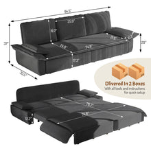 Load image into Gallery viewer, King Size Pull Out Sofa Bed, 3 In 1 Convertible Multifunctional