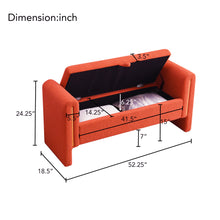 Load image into Gallery viewer, Modern Teddy Upholstered Large Bed End Bench With Arms And Storage