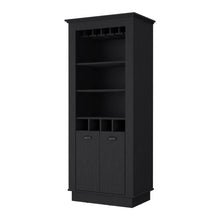 Load image into Gallery viewer, Bar Cabinet With Wine Storage - Black