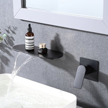Load image into Gallery viewer, Modern Wall Mount Bathtub Faucet Single Handle With Waterfall Tub Spout And Rough