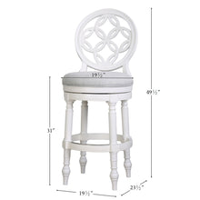 Load image into Gallery viewer, Stool With Back And Swivel Upholstered Seat