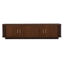 Load image into Gallery viewer, 70" TV Stand With Ample Storage, Refined Curved Corners - Dark Brown