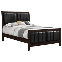 Load image into Gallery viewer, California King Upholstered Panel Bed With Headboard And Footboard - Cappuccino