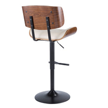 Load image into Gallery viewer, Lombardi - Mid Century Modern Adjustable Barstool With Swivel With Straight T Footrest (Set of 3)