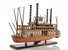 Load image into Gallery viewer, Hand Painted King of Mississippi Model Boat - Brown