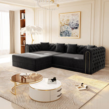 Load image into Gallery viewer, 3-In-1 Convertible Sleeper Sofa With Movable Ottoman For Living Room