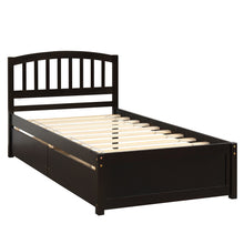 Load image into Gallery viewer, Platform Storage Bed Wood Bed Frame With Two Drawers And Headboard