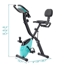 Load image into Gallery viewer, Exercise Bike Folding Stationary Bikes For Home With 16 Level Magnetic Resistance