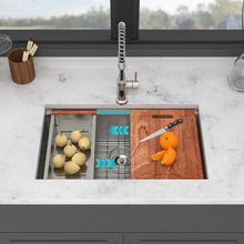 Load image into Gallery viewer, Undermount Workstation Kitchen Sink Stainless Steel Single Bowl