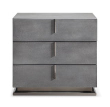 Load image into Gallery viewer, Crackle Finish Three Drawer Nightstand - Gray