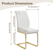 Load image into Gallery viewer, High Back Dining Chairs For Dining & Kitchen Room (Set of 4) - Golden / White