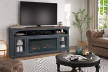 Load image into Gallery viewer, Fireplace TV Stand For TVs Up To 95" - Blue