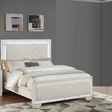Load image into Gallery viewer, 1 Piece Eastern King Size Upholstered Headboard And Footboard With Built In LED Lights