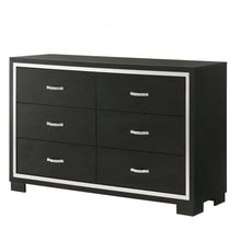Load image into Gallery viewer, 6 Drawer Dresser With Handles Bedroom Furniture - Black