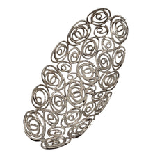 Load image into Gallery viewer, Abstract Circles Oval Decorative Bowl (628126) - Silver