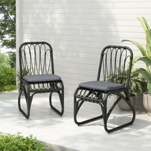 Load image into Gallery viewer, Outdoor Wicker Dining Chairs With Washable Cushion (Set of 2)