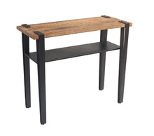Load image into Gallery viewer, Solid Wood Distressed Console Table With Storage (Set of 2) - Brown And Black