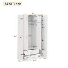 Load image into Gallery viewer, Modern 3 Door Mirror Wardrobe With 2 Drawers And Top Cabinet