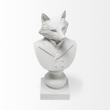 Load image into Gallery viewer, Fox Bust Tabletop Sculpture - White