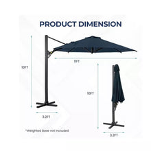 Load image into Gallery viewer, Round Cantilever Patio Umbrella With 360 Rotation & Infinite Tilt Adjustment