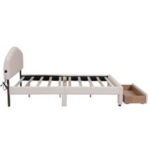 Load image into Gallery viewer, Upholstered Platform Bed With Drawer