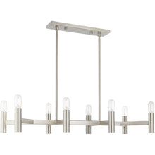 Load image into Gallery viewer, 18" Eight Light Dimmable Chandelier With Shades - Nickel