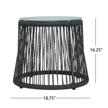 Load image into Gallery viewer, Boho Southport - Side Table With Glass Top