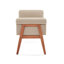 Load image into Gallery viewer, Elegant Tufted Ottoman - Beige / Brown