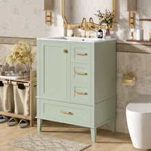 Load image into Gallery viewer, Bathroom Vanity, Modern Bathroom Cabinet With Sink Combo Set, Bathroom Storage Cabinet With A Soft Closing Door And 3 Drawers, Solid Wood Frame