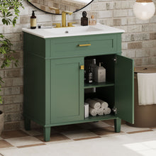 Load image into Gallery viewer, Bathroom Vanity With Ceramic Basin, Soft Close Door And Adjustable Shelves