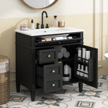 Load image into Gallery viewer, Bathroom Vanity With Top Sink, Storage Cabinet With 2 Drawers, Tip Out Drawer