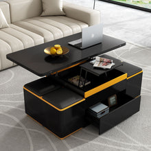 Load image into Gallery viewer, Multi Functional Adjustable Coffee Table With 4 Storage Stools