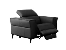 Load image into Gallery viewer, Genuine Leather Power Recliner - Black