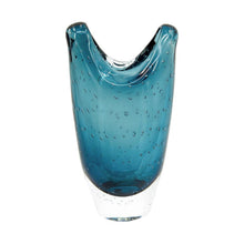 Load image into Gallery viewer, Bubble Oval Table Vase - Cerulean / Clear