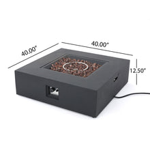 Load image into Gallery viewer, Modern 50,000 Btu Square Fire Table With Propane Tank