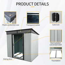 Load image into Gallery viewer, Outdoor Metal Storage Shed And Transparent Plate For Garden, Lawn
