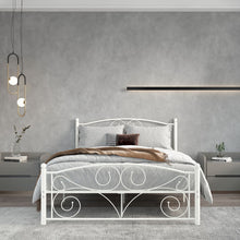 Load image into Gallery viewer, Unique Flower Sturdy System Metal Bed Frame With Headboard And Footboard