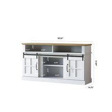 Load image into Gallery viewer, 58" TV Stand With Storage Cabinet And Shelves, TV Console Table Entertainment Center For Living Room, Bedroom - White