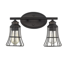 Load image into Gallery viewer, Two Light Cage Wall Light - Bronze