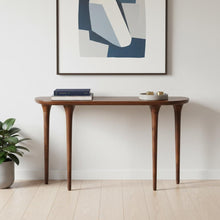 Load image into Gallery viewer, Solid Wood Half Circle Console Table - Brown