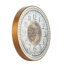 Load image into Gallery viewer, Circle Mirror Analog Exposed Gear Wall Clock - Gold / Silver