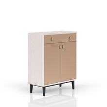 Load image into Gallery viewer, Contemporary Bar Cabinet With Large Storage - White / Pecan
