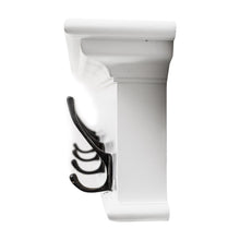 Load image into Gallery viewer, 28" Classic Wood Four Hook Hanging Coat Rack - White