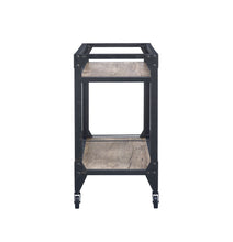 Load image into Gallery viewer, 32" Rolling Table With Storage - Black / Natural