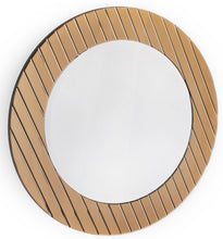 Load image into Gallery viewer, 35" Round Glass Framed Accent Mirror - Gold