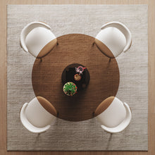 Load image into Gallery viewer, Round Dining Table - Black / Brown - Tempered Glass