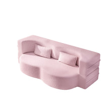 Load image into Gallery viewer, Modern Floor Sleeper Sofa Bed With 2 Pillows, Convertible Twin Size Folding Mattress For Living Room